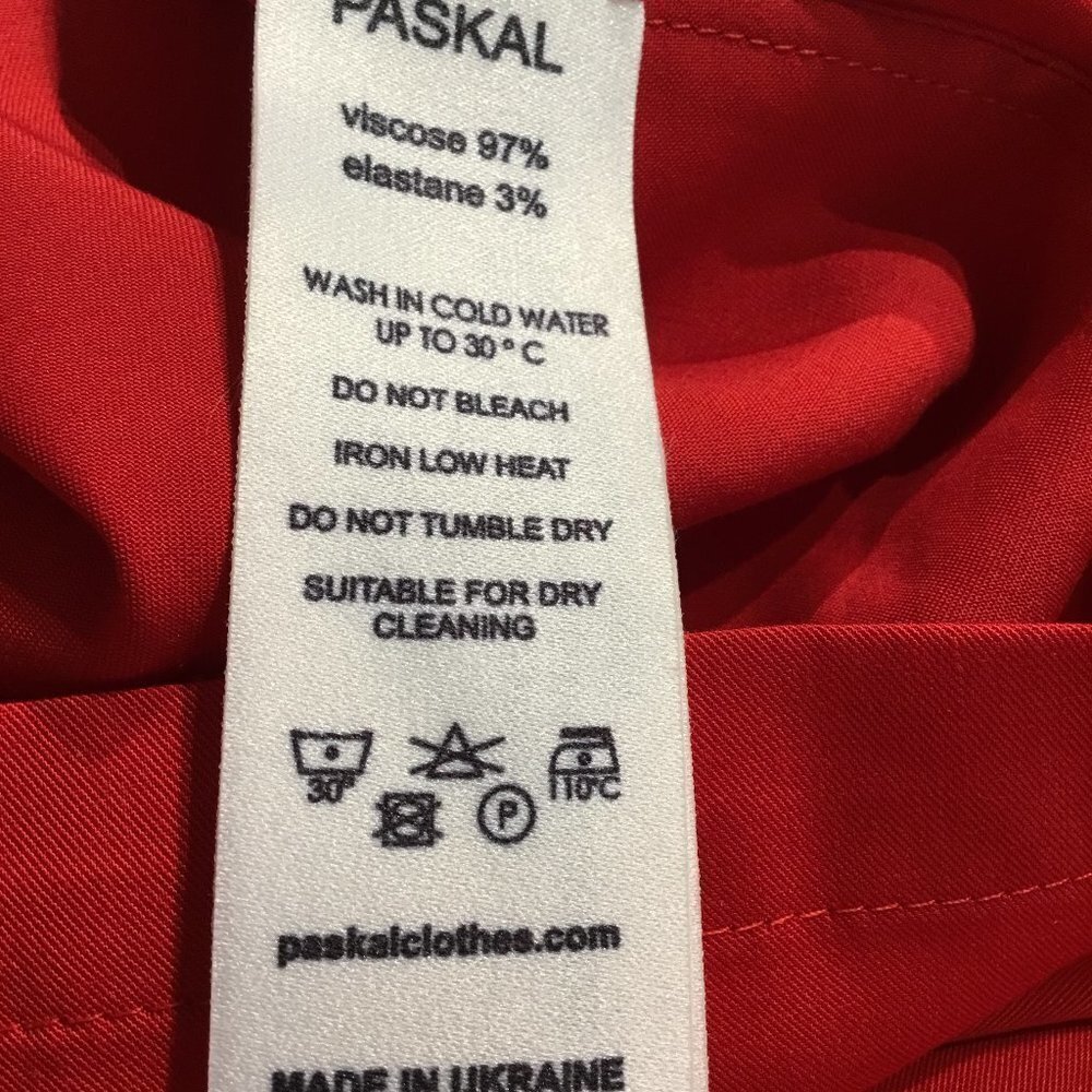 PASKAL Red Cold Shoulder Ruffle Dress - Picture 5 of 5